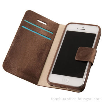 Genuine Mink Leather Case with Wallet Style, for iPhone 4